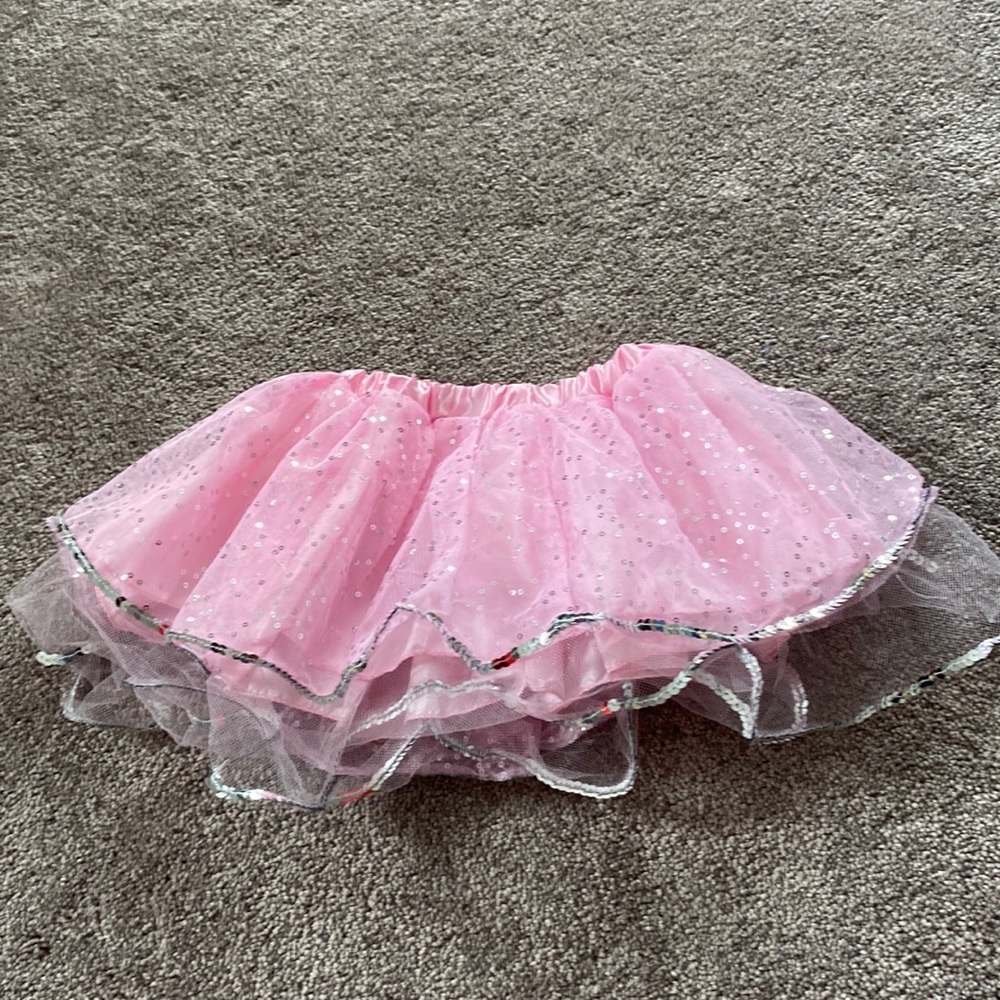 Claire’s Club Pink Sequin Tutu Skirt Costume Party Dancewear SIZE OS - Picture 4 of 5